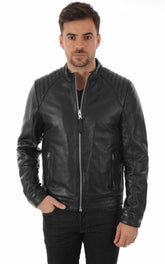 Men Genuine Leather Jacket MJ 12