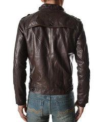 Men Lambskin Genuine Leather Jacket MJ131