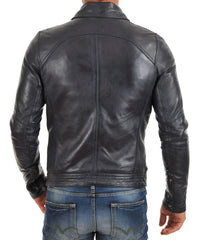 Men Lambskin Genuine Leather Jacket MJ132