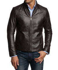 Men Lambskin Genuine Leather Jacket MJ137