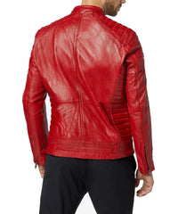Men Lambskin Genuine Leather Jacket MJ139