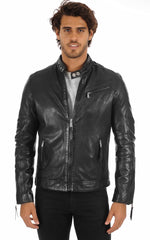 Men Genuine Leather Jacket MJ 13
