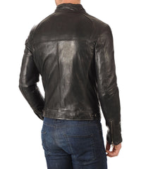 Men Lambskin Genuine Leather Jacket MJ141