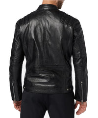 Men Lambskin Genuine Leather Jacket MJ142