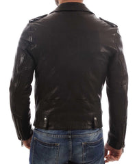 Men Lambskin Genuine Leather Jacket MJ146