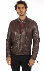 Men Genuine Leather Jacket MJ 14