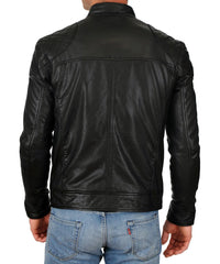 Men Lambskin Genuine Leather Jacket MJ 14