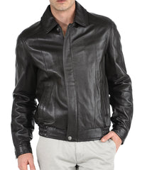 Men Lambskin Genuine Leather Jacket MJ151