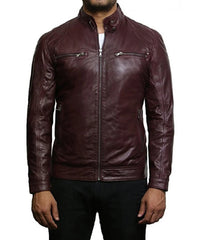 Men Lambskin Genuine Leather Jacket MJ156