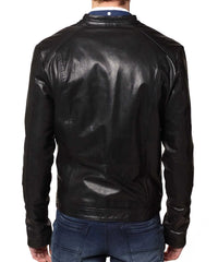 Men Lambskin Genuine Leather Jacket MJ157