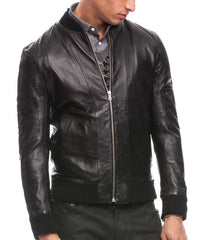 Men Lambskin Genuine Leather Jacket MJ158