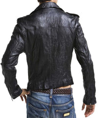 Men Lambskin Genuine Leather Jacket MJ159