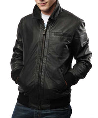 Men Lambskin Genuine Leather Jacket MJ160