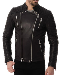 Men Lambskin Genuine Leather Jacket MJ161