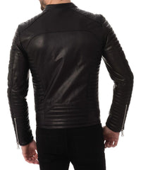 Men Lambskin Genuine Leather Jacket MJ161