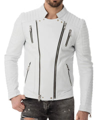 Men Lambskin Genuine Leather Jacket MJ162