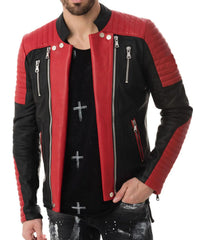 Men Lambskin Genuine Leather Jacket MJ163