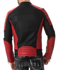 Men Lambskin Genuine Leather Jacket MJ163