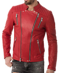 Men Lambskin Genuine Leather Jacket MJ165