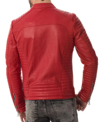 Men Lambskin Genuine Leather Jacket MJ165
