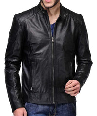 Men Lambskin Genuine Leather Jacket MJ173