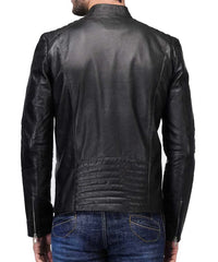 Men Lambskin Genuine Leather Jacket MJ173