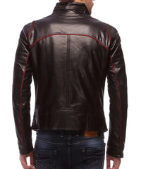Men Lambskin Genuine Leather Jacket MJ175
