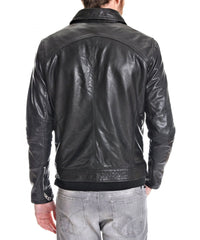 Men Lambskin Genuine Leather Jacket MJ176