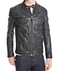 Men Lambskin Genuine Leather Jacket MJ177