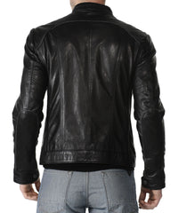 Men Lambskin Genuine Leather Jacket MJ179