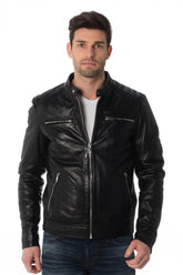 Men Genuine Leather Jacket MJ 18