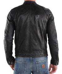 Men Lambskin Genuine Leather Jacket MJ 18