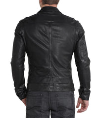 Men Lambskin Genuine Leather Jacket MJ 19