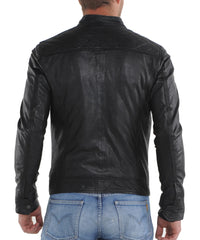 Men Lambskin Genuine Leather Jacket MJ 20