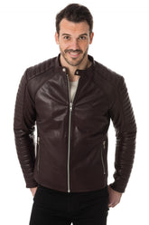 Men Genuine Leather Jacket MJ 21