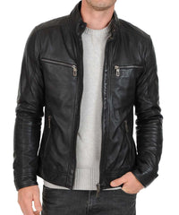 Men Lambskin Genuine Leather Jacket MJ 22