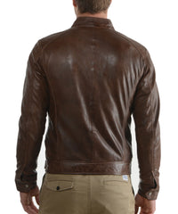 Men Lambskin Genuine Leather Jacket MJ 23