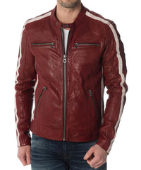 Men Lambskin Genuine Leather Jacket MJ 24
