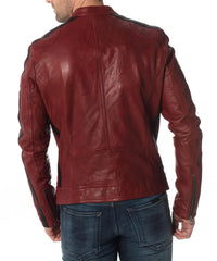 Men Lambskin Genuine Leather Jacket MJ 24