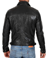 Men Lambskin Genuine Leather Jacket MJ 25