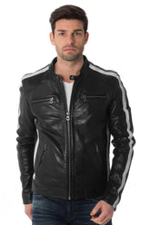 Men Genuine Leather Jacket MJ 26