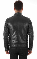 Men Genuine Leather Jacket MJ 27