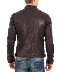 Men Lambskin Genuine Leather Jacket MJ 27