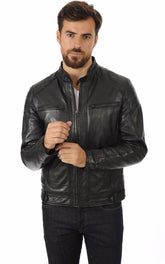 Men Genuine Leather Jacket MJ 29