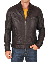Men Lambskin Genuine Leather Jacket MJ 29