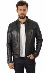 Men Genuine Leather Jacket MJ 29