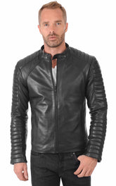 Men Genuine Leather Jacket MJ 30