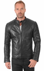 Men Genuine Leather Jacket MJ 30