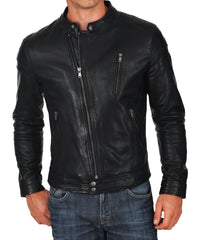 Men Lambskin Genuine Leather Jacket MJ 30