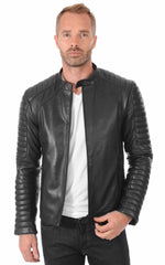 Men Genuine Leather Jacket MJ 30